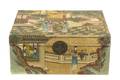 A Chinese Painted Pigskin Trunk