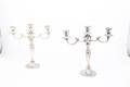A Pair of Gorham Silver ThreeLight Candelabra
