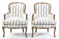 A Pair of Louis XV Style Bergeres