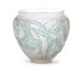A Rene Lalique Molded and Frosted Glass Vase
