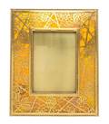 A Tiffany Studios Dore Bronze and Favrile Glass Picture Frame