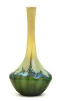 A Tiffany Studios Green Favrile Glass Vase