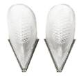 A Pair of Art Deco Molded and Frosted Glass Sconces