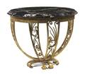 An Art Deco Style Gilt Iron and Marble Occasional Table