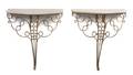 A Pair of Art Deco Gilt Metal Console Tables
