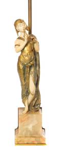 A French Gilt Bronze and Ivory Figure RenePaul Marquet 18751939