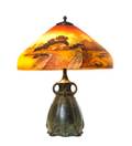 A Pittsburgh Reverse Painted Glass Table Lamp