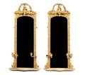 A Pair of Louis XV Style Gilt and Gesso FourLight Girandole Mirrors