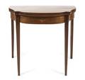 A George III Style Walnut Fruitwood Strung FlipTop Tea Table