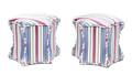 A Pair of Upholstered Footstools