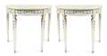 A Pair of Continental Painted Console Tables