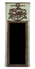 A French Provincial Style Painted Wooden Pier Mirror