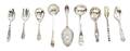 A Group of American Silver Flatware Servers Various Makers Late 19thEarly 20th Century
