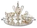 An American Silver ThreePiece Tea Set Bailey  Co Philadelphia PA Mid19th Century