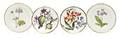 Four Derby Dinner Plates