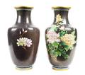 A Pair of Asian Cloisonne Vases