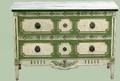 50 Drexel Italian Provincial Painted Marble Top Chest
