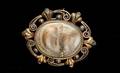 38Antique Victorian Enamel Pinchbeck Mourn Hair Locket