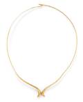 A Yellow Gold Wire Necklace