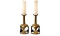 55 Pair Modern Oriental Brass Candlesticks
