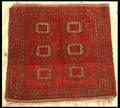 59 Red Afghan Mat c1950