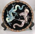 38 Antique Cloisonn Charger wDragon Design