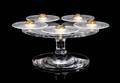 A Lalique Molded and Frosted Glass FiveLight Candelabra