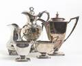 An American SilverPlate ThreePiece Tea Service Pairpoint