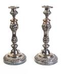 A Pair of English SilverPlate Candlesticks