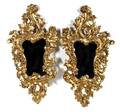 A Pair of Louis XV Style Gilt and Gesso Mirrors