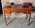 An Edwardian Fruitwood Banded Mahogany Bonheur de Jour