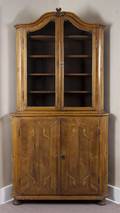 A Northern European Walnut Corner Cabinet