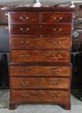 A George III Mahogany Chest on Chest