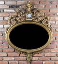 A Victorian Adam Style Jasperware Mounted and Gilt Lacquered Mirror