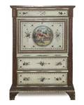 An Italian Neoclassical Painted Secretaire a Abattant