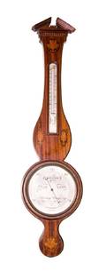 An English Mahogany Wheel Barometer