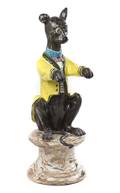 A Majolica Figure of a Seated Whippet