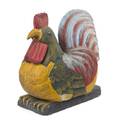 A Southeast Asian Painted Wood Model of a Hen