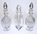 Three Cut Glass Decanters