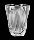 A Lalique Molded and Frosted Glass Vase