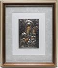 A Contemporary Silvered Metal Framed Icon