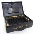 A Cased Gilt Metal Dressing Set