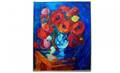 1092 L Falley Floral Still Life Oil on Canvas sig