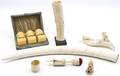 A Group of Four Ivory Articles