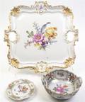 A Near Pair of Meissen Porcelain Trays