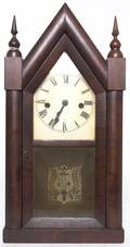 An American Mahogany Mantel Clock Chauncy Jerome