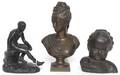 A Collection of Three Continental Bronze Figural Pieces