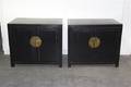 A Pair of Chinese Black Lacquer Cabinets