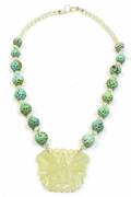 A Hardstone and Turquoise Necklace