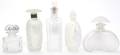A Collection of Five French Glass Perfume Bottles